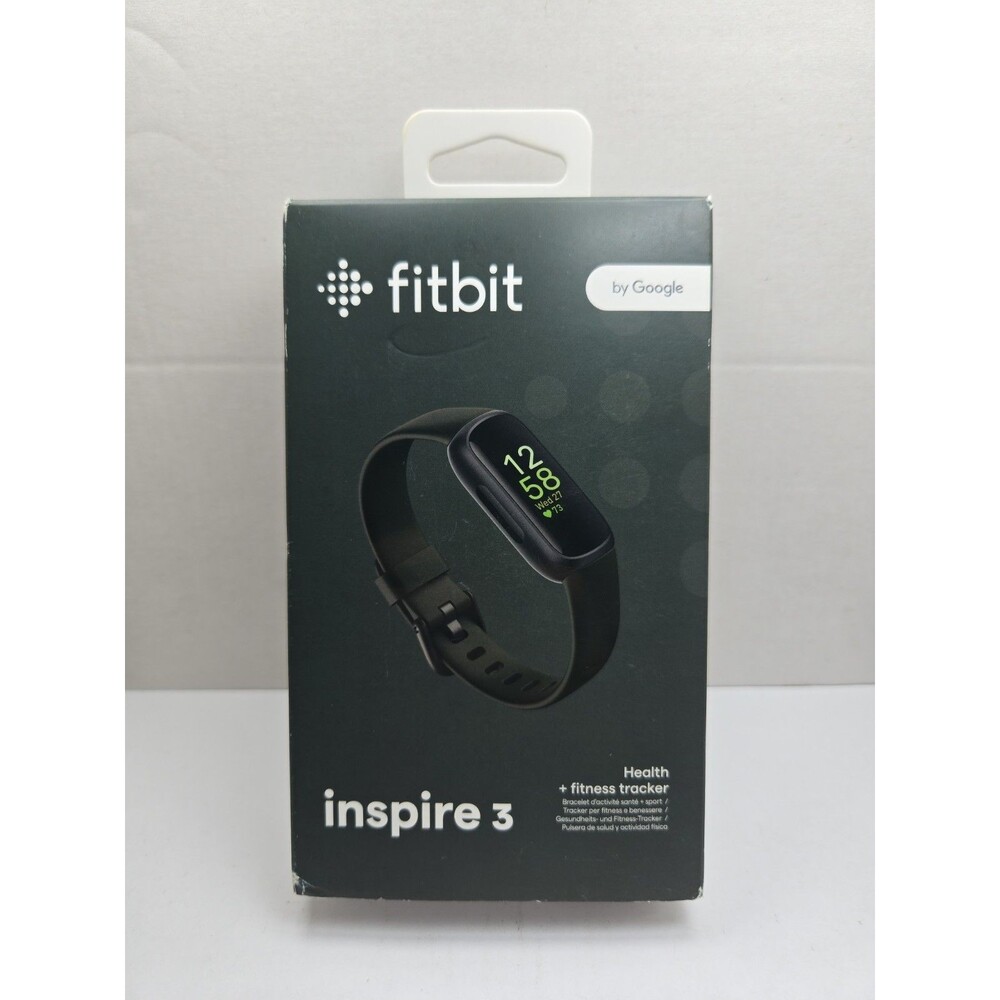 Fitbit Inspire 3 Health Fitness Tracker Midnight Zen Black Heart Rate Sleep SpO2